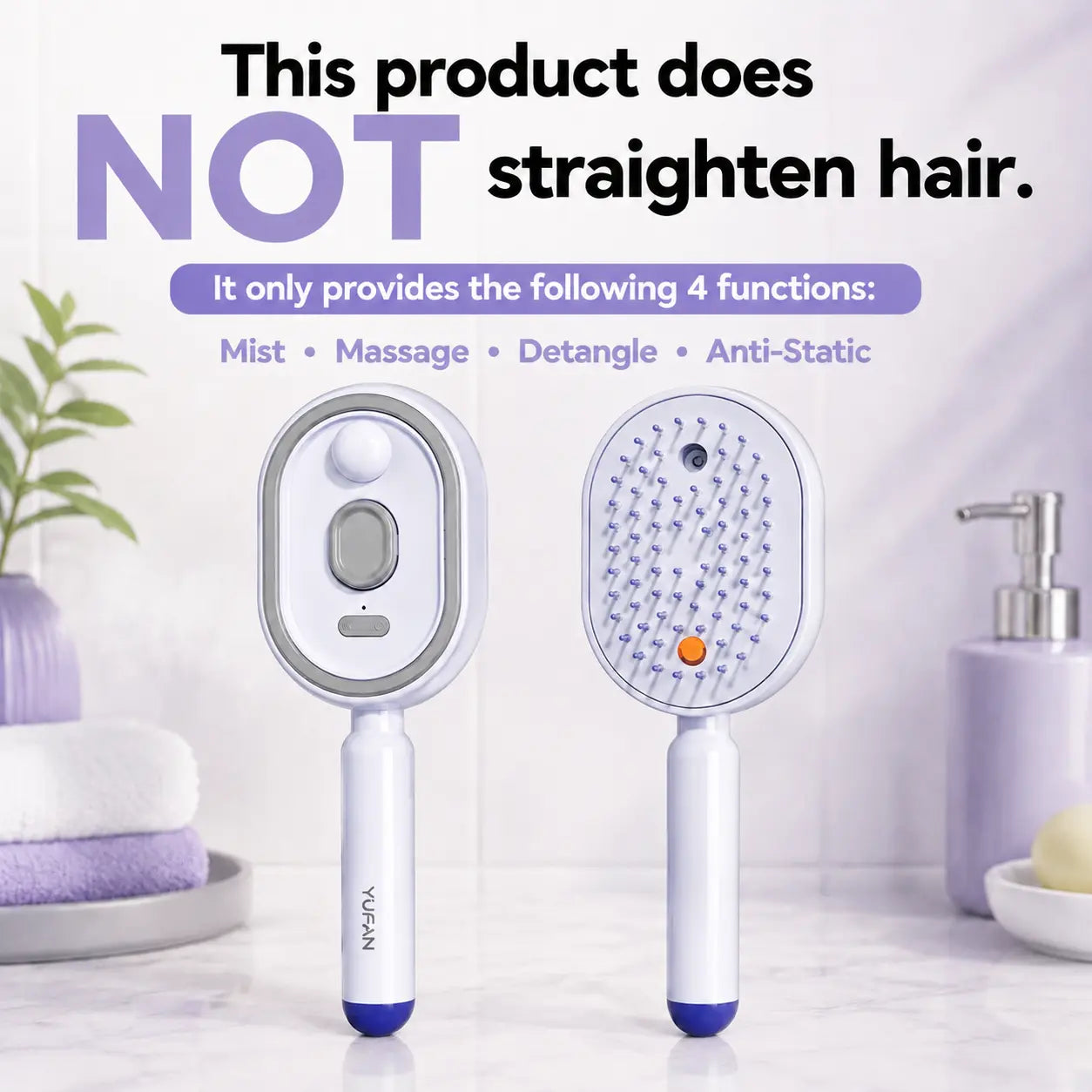 Hair Care Spray Massage Comb Vibration Scalp Massage Hairbrush Head Massager Hair Sprayer Atomizing Brush Hair Oil Applicator
