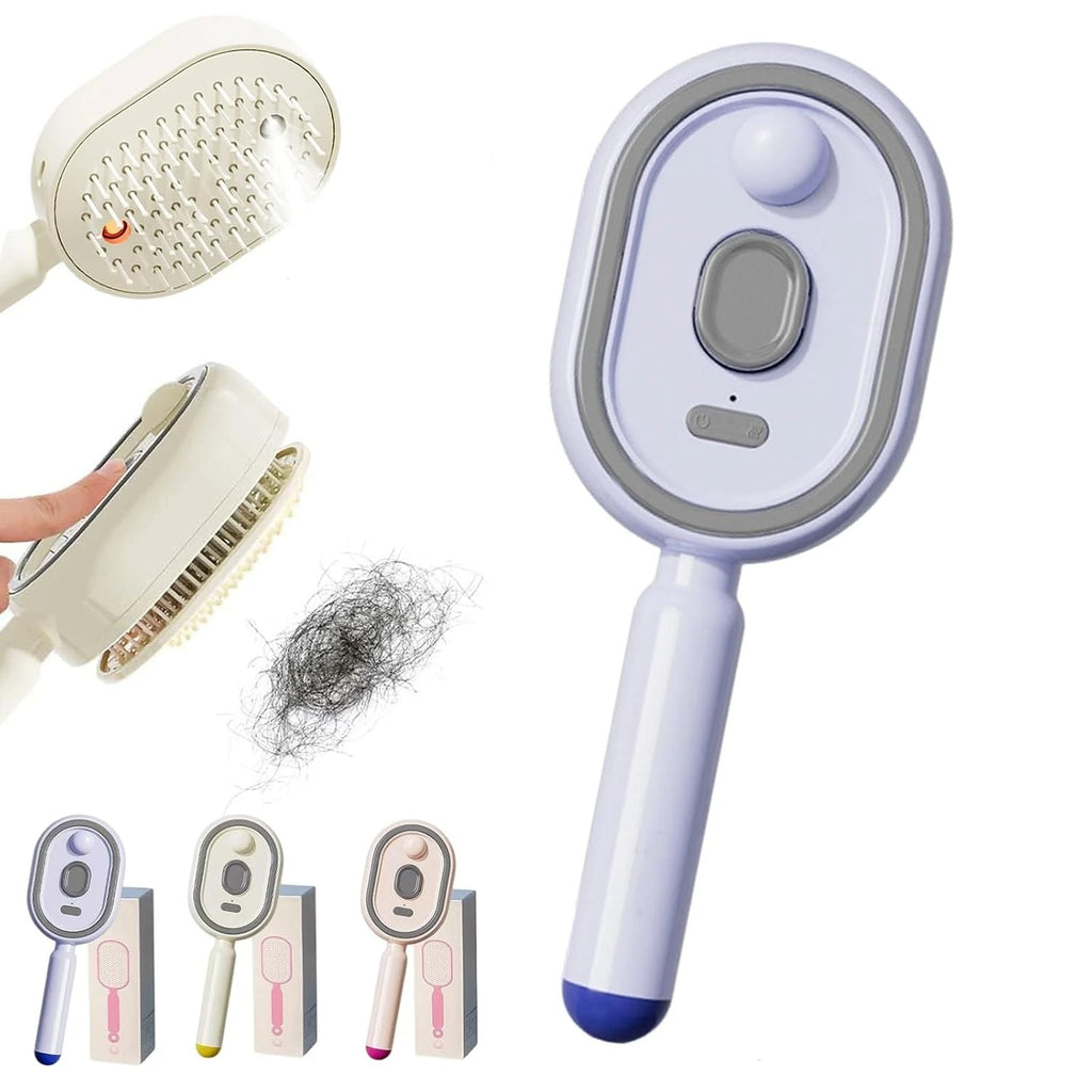 Electric steam comb with spray massage function, 2026. Reduces frizz and prevents static electricity